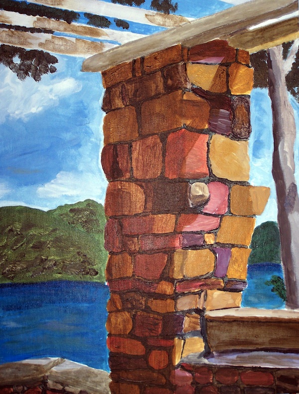 Stone Pillar On Lake George in Silver Bay, New York - Adirondacks