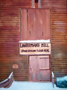 front door of lantermans mill in mill creek park youngstown ohio