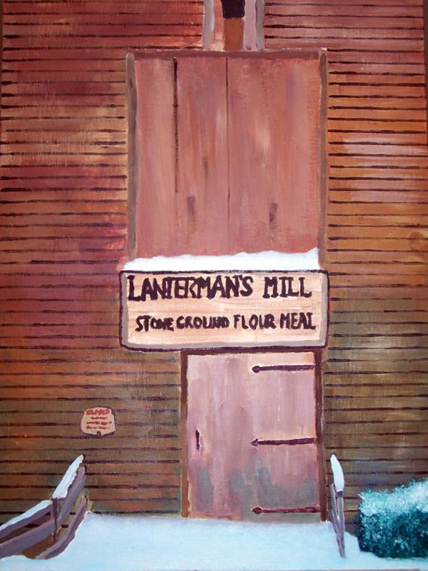 front door of lantermans mill in mill creek park youngstown ohio