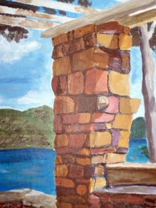 Stone Pillar On Lake George in Silver Bay, New York - Adirondacks